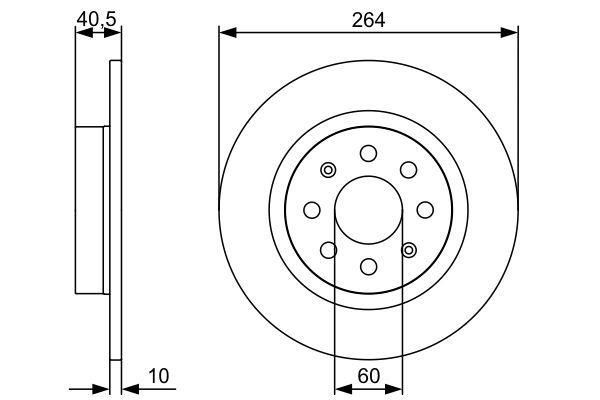 Bosch 0986479517 Brake Disc - 5