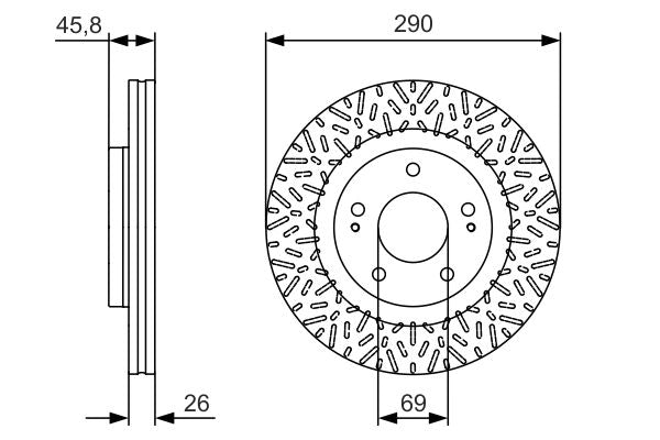 Bosch 0986479527 Brake Disc - 5