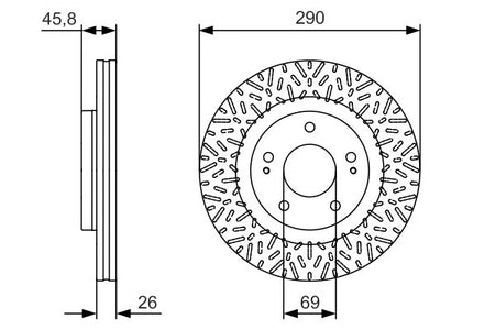 Bosch 0986479527 Brake Disc - 5