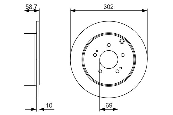 Bosch 0986479532 Brake Disc - 5