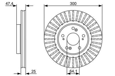 Bosch 0986479534 Brake Disc - 5