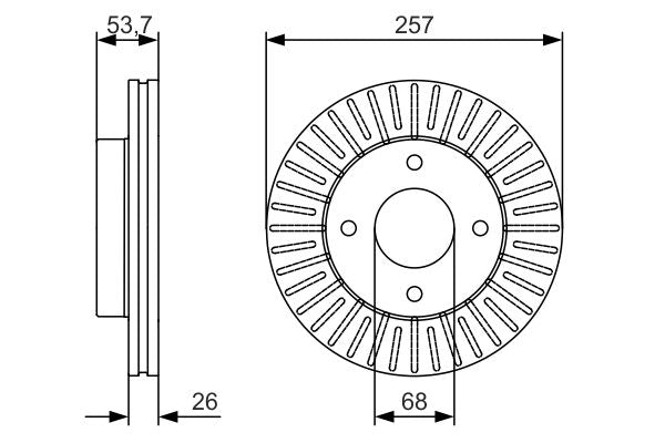 Bosch 0986479535 Brake Disc - 5