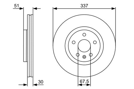Bosch 0986479545 Brake Disc - 5