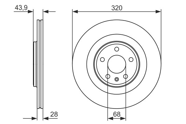 Bosch 0986479552 Brake Disc - 5