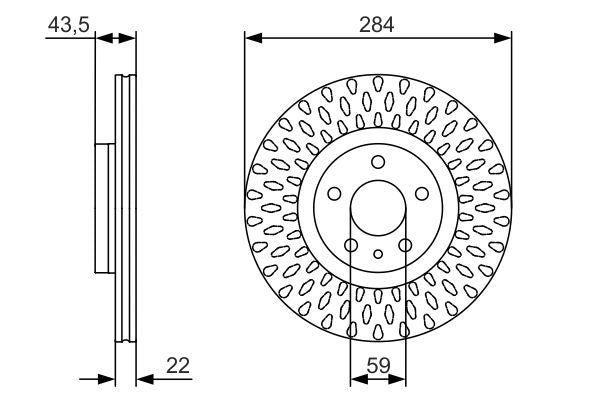 Bosch 0986479558 Brake Disc - 5