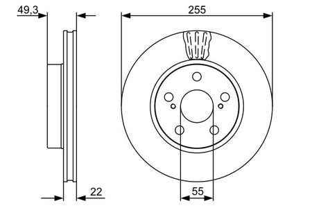 Bosch 0986479564 Brake Disc - 5