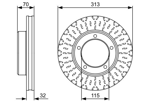 Bosch 0986479567 Brake Disc - 5