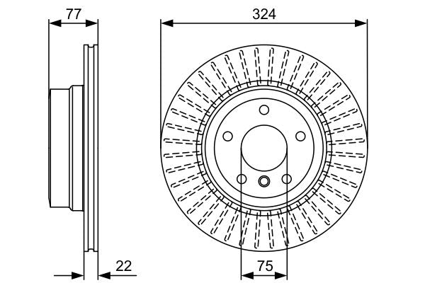 Bosch 0986479569 Brake Disc - 5