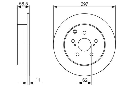 Bosch 0986479574 Brake Disc - 5