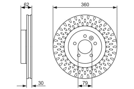 Bosch 0986479578 Brake Disc - 5