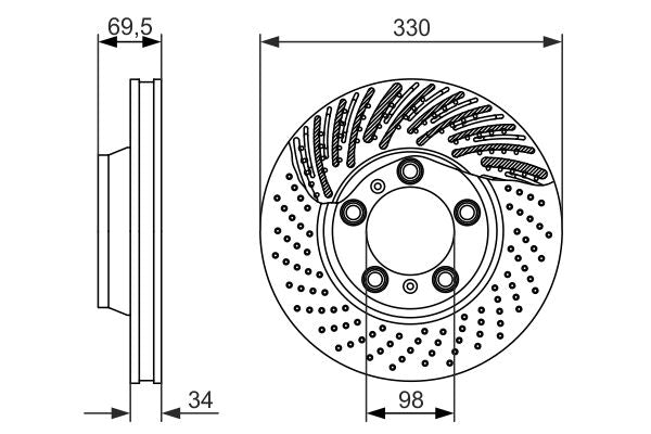 Bosch 0986479579 Brake Disc - 5
