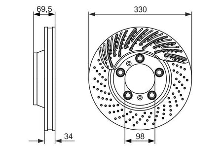 Bosch 0986479579 Brake Disc - 5