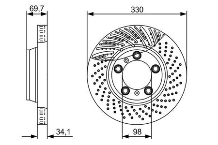 Bosch 0986479580 Brake Disc - 5