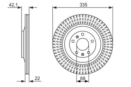 Bosch 0986479591 Brake Disc - 5