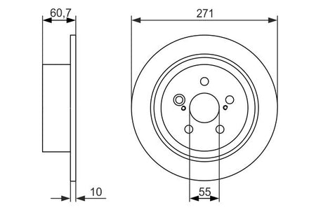 Bosch 0986479613 Brake Disc - 5