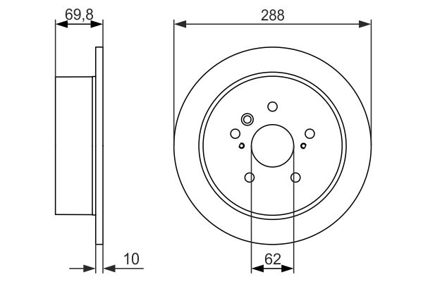 Bosch 0986479614 Brake Disc - 5