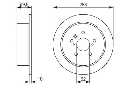 Bosch 0986479614 Brake Disc - 5