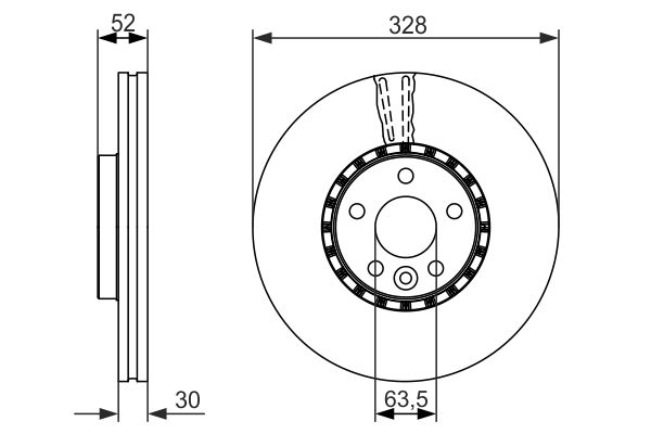 Bosch 0986479621 Brake Disc - 5