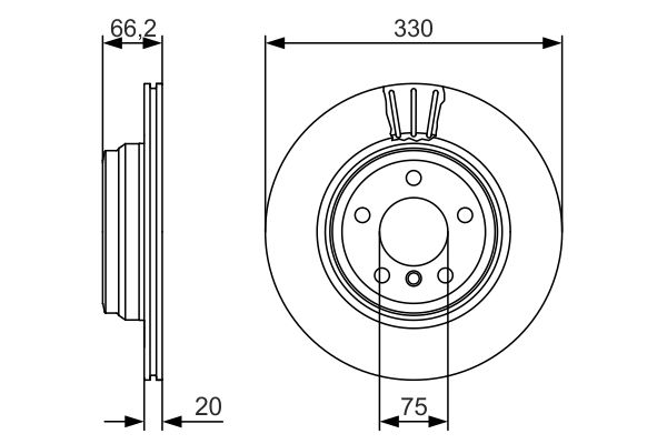 Bosch 0986479622 Brake Disc - 5