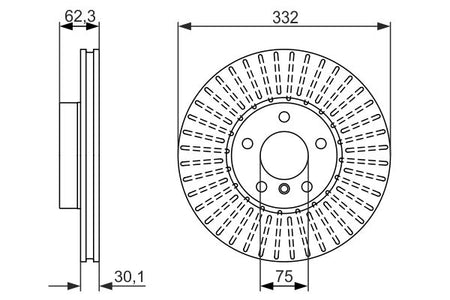 Bosch 0986479624 Brake Disc - 5