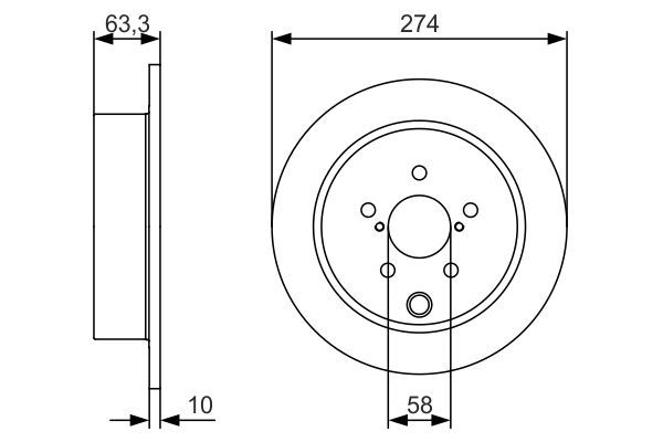 Bosch 0986479634 Brake Disc - 5