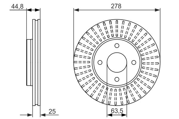 Bosch 0986479637 Brake Disc - 5