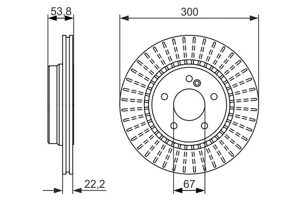 Bosch 0986479653 Brake Disc - 5