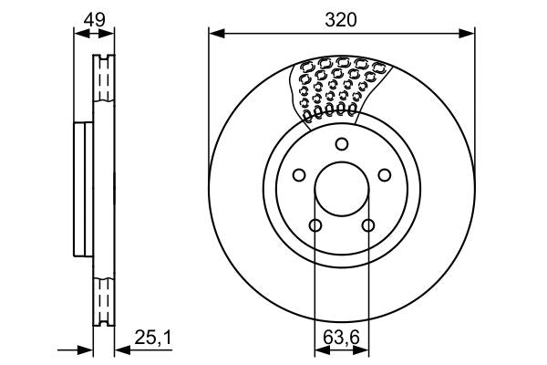 Bosch 0986479660 Brake Disc - 5