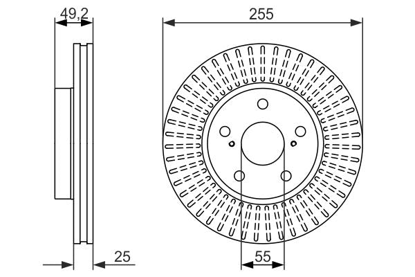 Bosch 0986479663 Brake Disc - 5