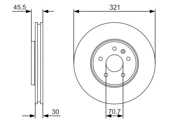 Bosch 0986479667 Brake Disc - 5