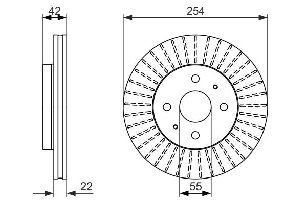 Bosch 0986479685 Brake Disc - 5
