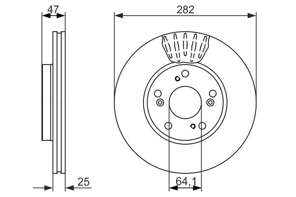 Bosch 0986479686 Brake Disc - 5