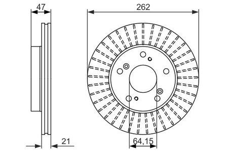 Bosch 0986479687 Brake Disc - 5