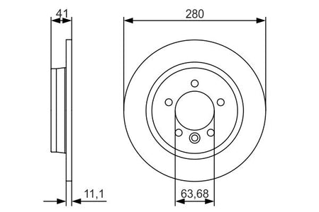 Bosch 0986479691 Brake Disc - 5