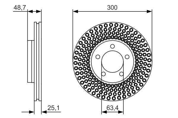 Bosch 0986479701 Brake Disc - 5