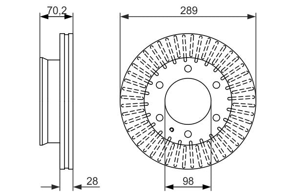 Bosch 0986479711 Brake Disc - 5