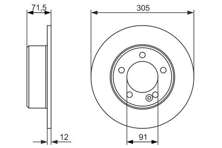 Bosch 0986479714 Brake Disc - 5