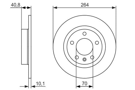 Bosch 0986479715 Brake Disc - 5