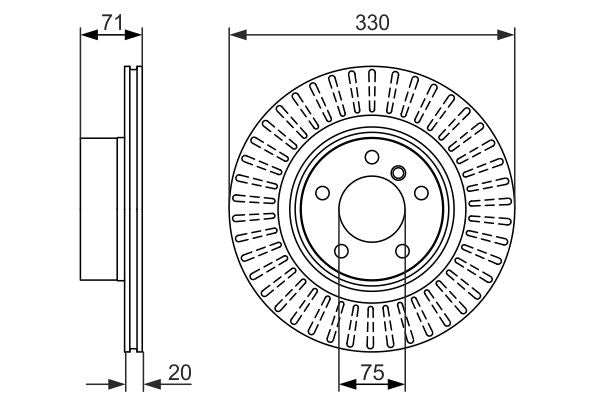 Bosch 0986479727 Brake Disc - 5