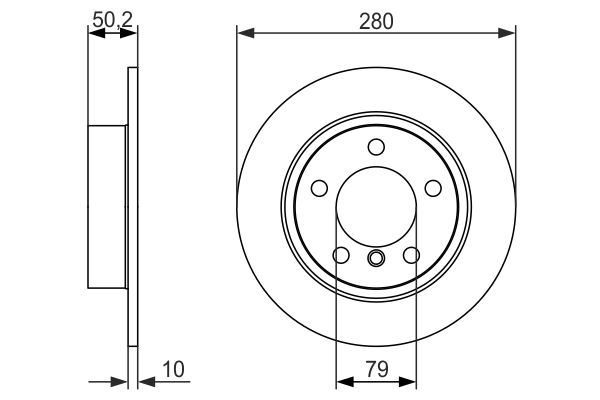 Bosch 0986479728 Brake Disc - 5