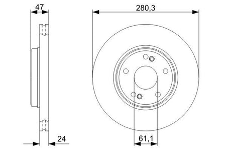 Bosch 0986479743 Brake Disc - 5