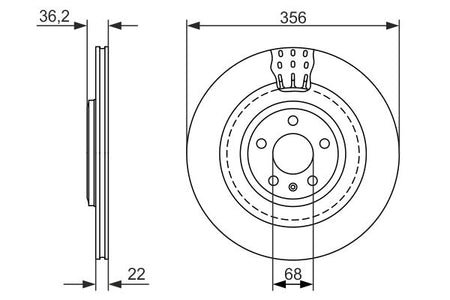Bosch 0986479749 Brake Disc - 5
