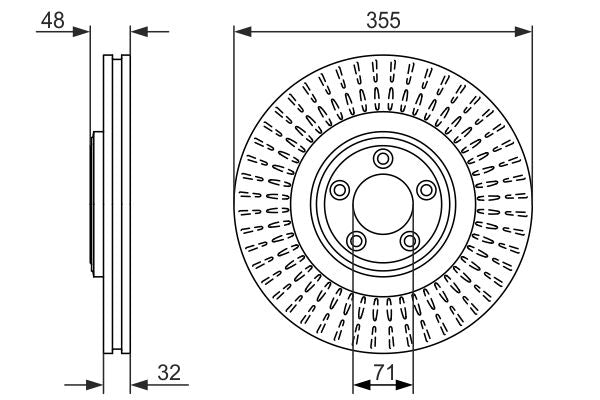 Bosch 0986479754 Brake Disc - 5