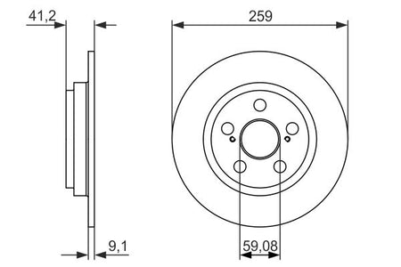 Bosch 0986479766 Brake Disc - 5