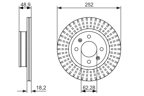 Bosch 0986479770 Brake Disc - 5