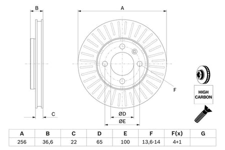 Bosch 0986479776 Brake Disc - 5