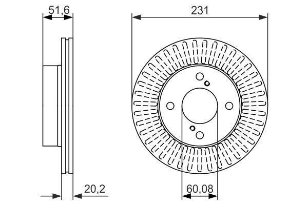 Bosch 0986479778 Brake Disc - 5