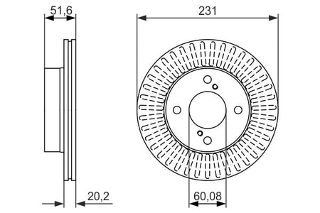 Bosch 0986479778 Brake Disc - 5