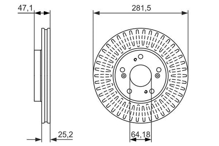 Bosch 0986479781 Brake Disc - 5