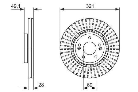 Bosch 0986479786 Brake Disc - 5